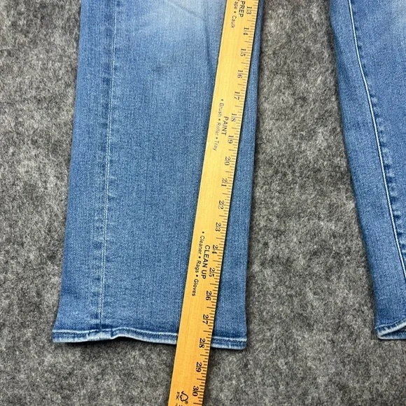 MOTHER Women's High Rise Jeans - Light Blue Straight-leg Size 28x28 Denim Jeans - Picture 8 of 11